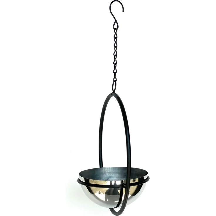 DanDiBo Blumenampel Innen Metall Wand Hängepflanzen 43 cm 96087 S mit Topf Silber Pflanzenhänger Blumenhänger Topfhänger Blumen Blumentopfhänger Hängetopf – Bild 5