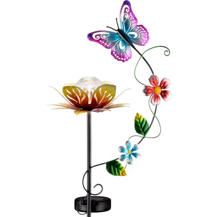 Ambia Garden 'BASIC' Solarleuchte, Glas multicolour, 21.5 x 82 x 15.2 cm, mit Schalter – Bild 2