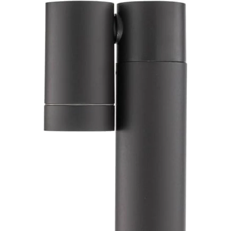 PRIOS Außenleuchte Tulimar, moderne 1-flammige Pollerleuchte aus schwarzem Aluminium, IP65, GU10, für Garten und Terrasse – Bild 5