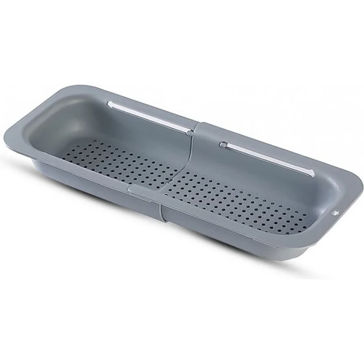 Bestlivings Küchensieb ausziehbar für Spülbecken, Kunststoff, lebensmittelecht, B20cm, L34-48,5 cm verstellbar, robust – Bild 4