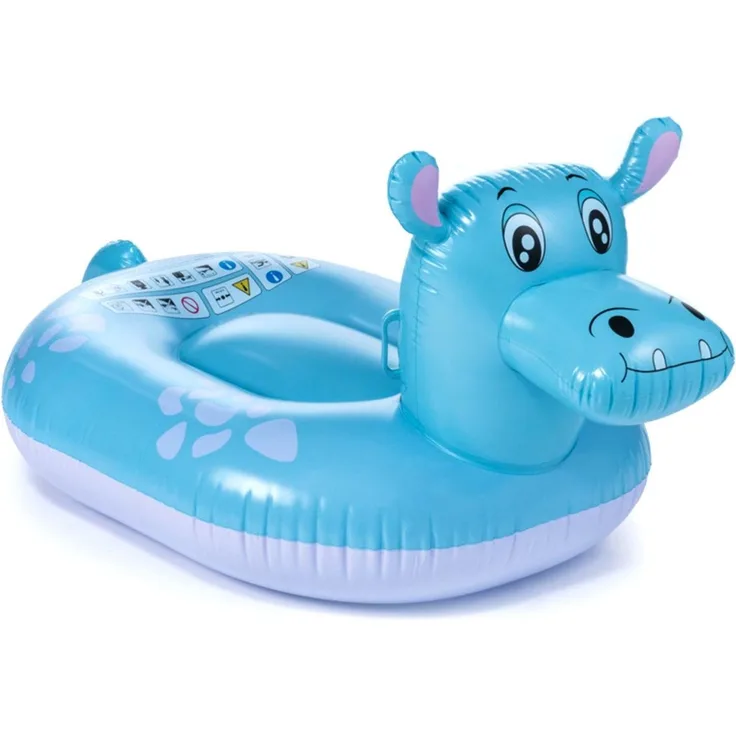 heimtexland Luftmatratze Wassertier aufblasbar Pool Strand XL Schwimmtier, (Typ889, 1-St, Typ889), Wasserspielzeug I Nilpferd I 155x88x72 cm I 2 Luftkammern
