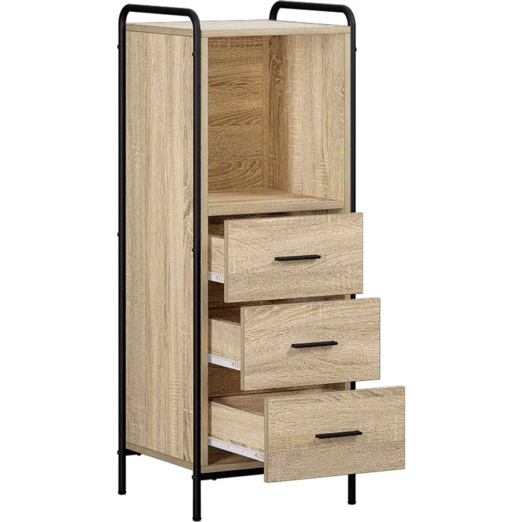 vidaXL Badezimmerschrank Sonoma-Eiche 40 x 36 x 109,5 cm Holzwerkstoff 8014047 – Bild 3