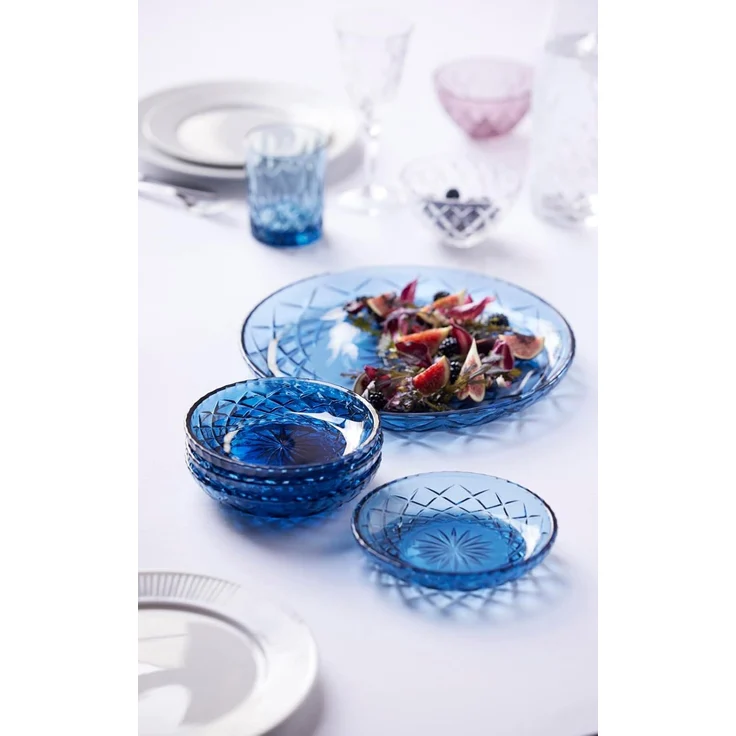 Lyngby Glas 4er-Set Teller 16 cm Sorrento Blau – Bild 7