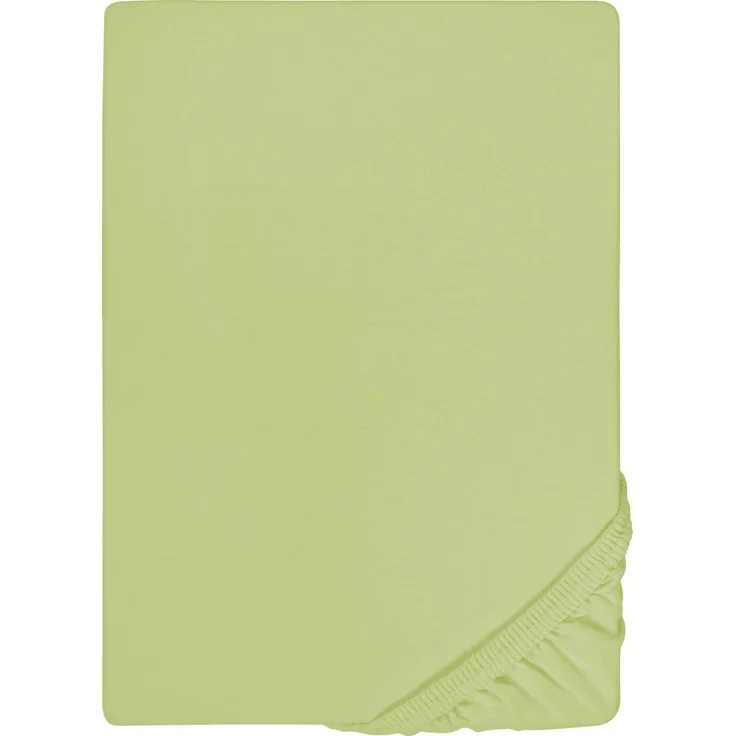 biberna Jersey-Elastic-Spannbetttuch 0077866, pistaziengrün, 1x 140x200 cm - 160x220 cm – Bild 5