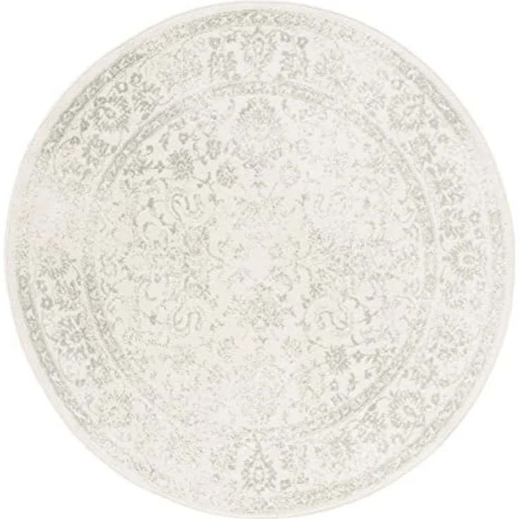 Safavieh Runder Teppich 152 cm Rund - Adirondack Collection - Transitional Design, Elfenbein & Salbei, Pflegeleichte Synthetikmischung, Ideal für Wohnzimmer, Schlafzimmer, Büro – Bild 2