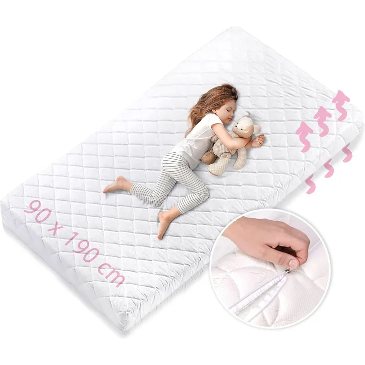 Kids Collective Kindermatratze 90x190 cm mit waschbarem Bezug | 10 cm Dicke Matratze aus hochwertigem Kaltschaum für Kinderbett | Hergestellt in der EU, Körpergewicht bis 60 kg