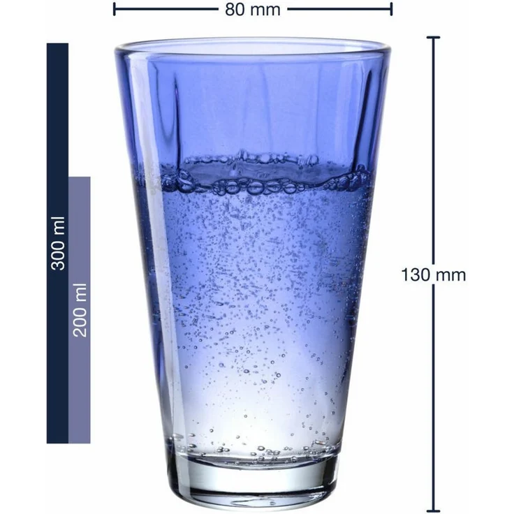 LEONARDO Glas Twist Blau 300 ml, Glas – Bild 2