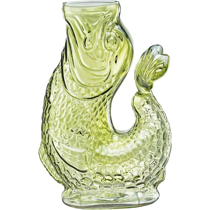 Glaskaraffe Karaffe Krug Kanne Gluckert beim Ausgießen 1L cilio NEMO grün 291315 – Bild 1