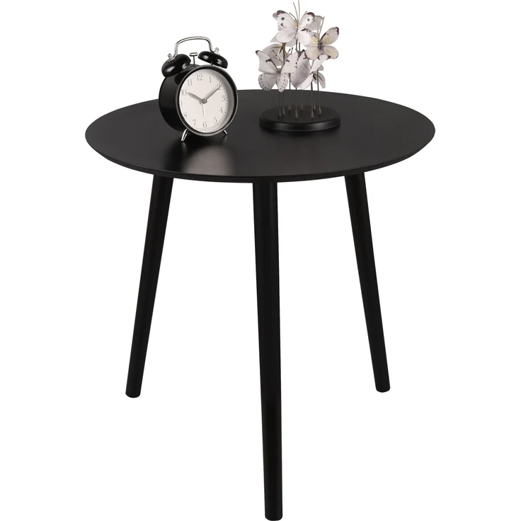 MIRRORS AND MORE 'Vilana' Beistelltisch 2er-Set MDF, schwarz, Ø50x50cm, Ø45x40cm – Bild 7