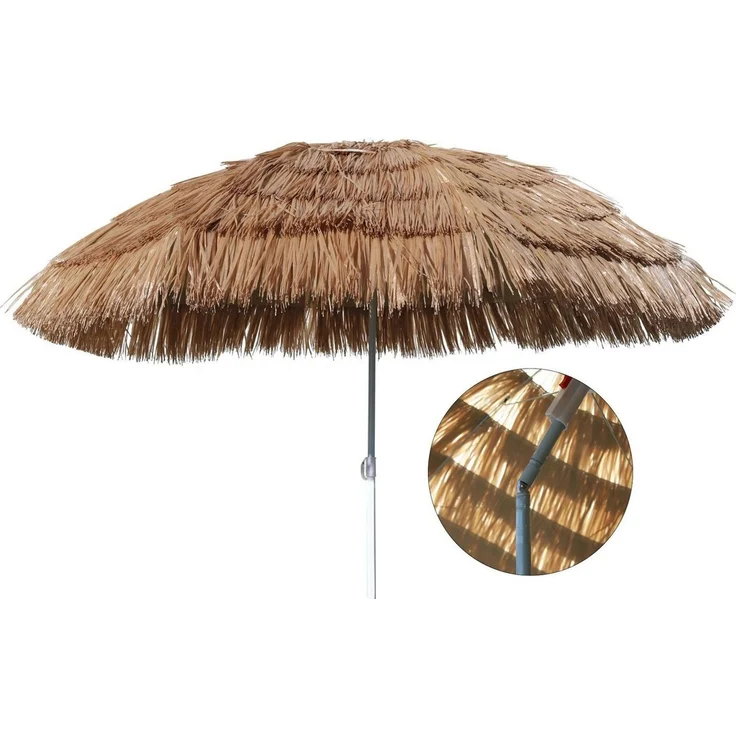Spetebo Sonnenschirm Hawaii Sonnenschirm Ø 165 cm - braun – Bild 1