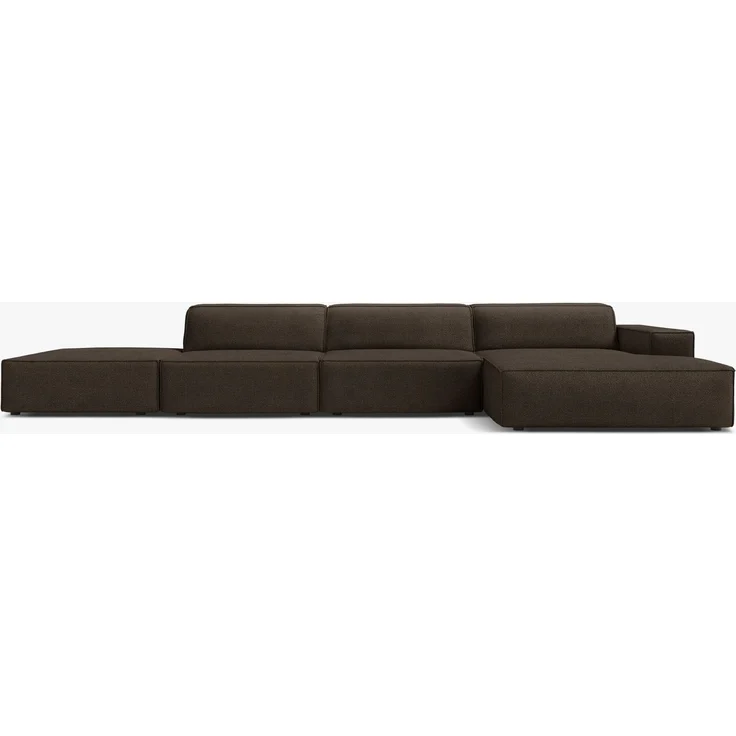 Micadoni Ecksofa Jodie 5-Sitzer Boucle Baloo Braun Rechts – Bild 1