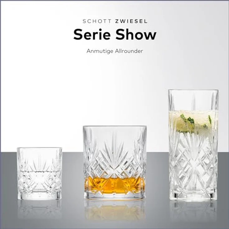 SCHOTT ZWIESEL Whiskyglas Show (4er-Set), anmutige Tumbler für Whisky mit Relieff, spülmaschinenfeste Kristallgläser (Art.-Nr. 121877), Kristall – Bild 4