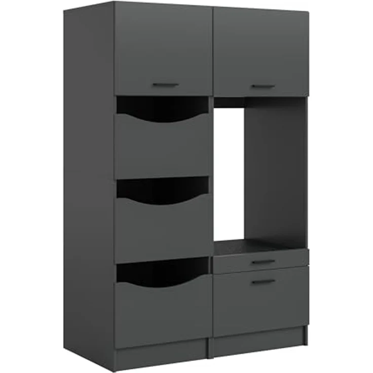 Waschmaschinenumbauschrank >Free< in Anthrazit - 126x195x68cm (BxHxT) – Bild 1
