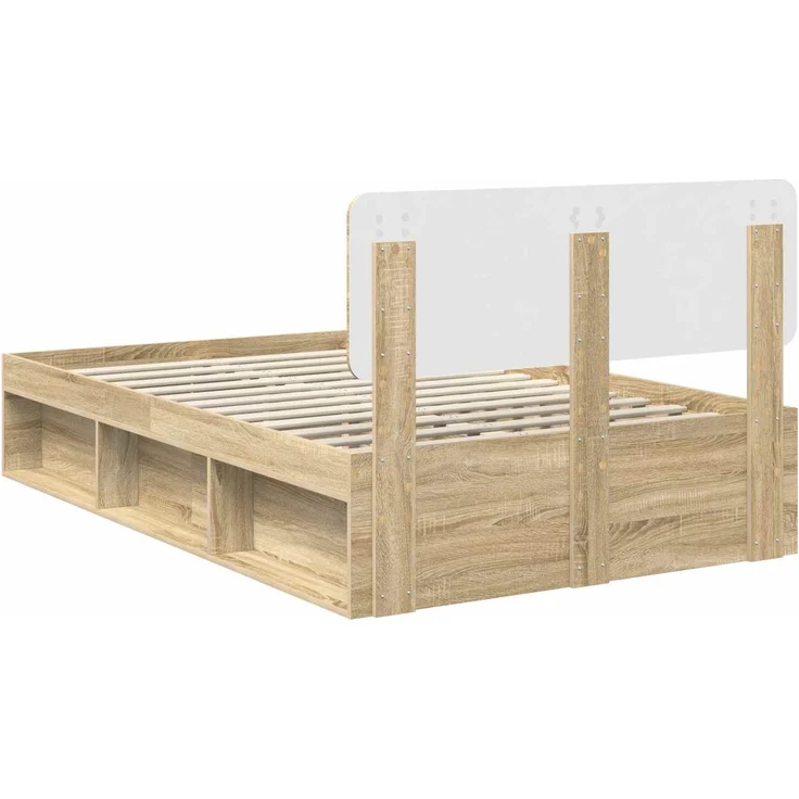 vidaXL Bettrahmen Sonoma 120 x 200 cm Massives Kiefernholz 3412098 – Bild 8