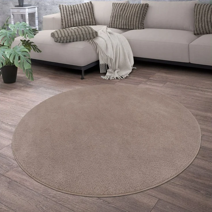 TT Home Teppich Diele, Esszimmer, Flur, Schlafzimmer, Wohnzimmer, Rechteckig, Höhe: 14 mm, Wohnzimmer Kurzflor Einfarbig Modernes Design Waschbar – Bild 5