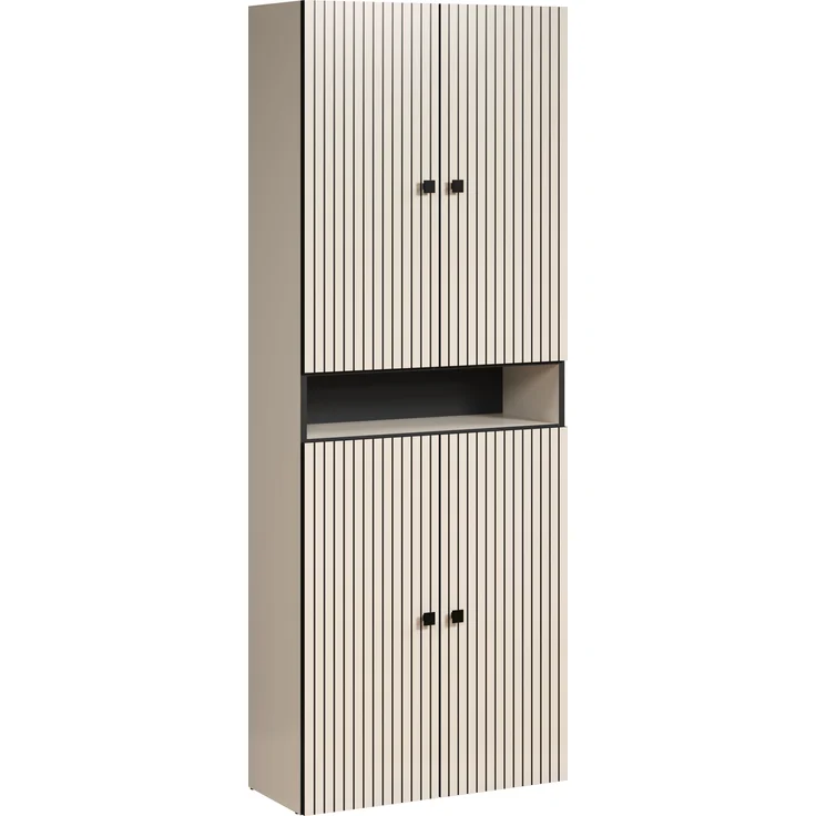 Badezimmer Hochschrank Bliss in Evoke Eiche und grau 70 x 186 cm – Bild 1