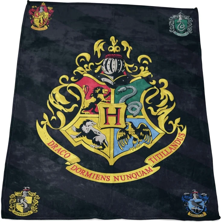 Kinderdecke Harry Potter Decke Hogwarts 150x200 cm Kuscheldecke Fleecedecke Magie, BERONAGE, passend zur Bettwäsche, ideal für Sofa, Couch, Kinder-Bett, Auto – Bild 5