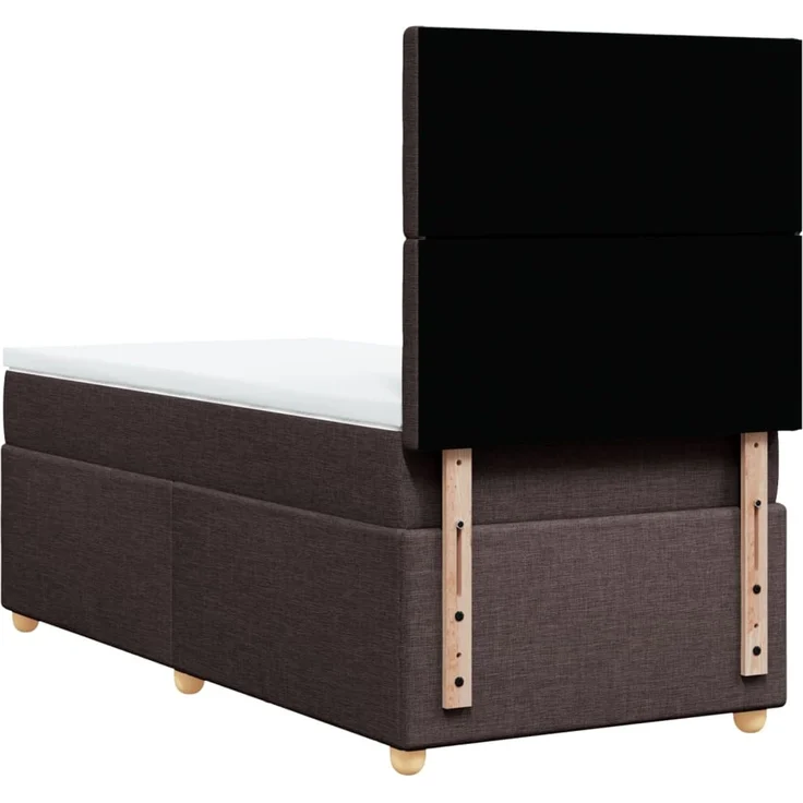 vidaXL Boxspringbett mit Matratze Dunkelbraun 100x200 cm Stoff 3293508 – Bild 8