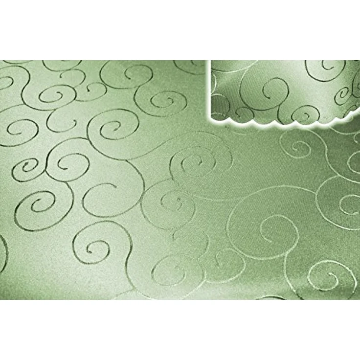 Haus und Deko Tischdecke Tischdecke rund 160 cm Durchmensser damast Ornamente bügelfrei flecke (1-tlg) – Bild 3