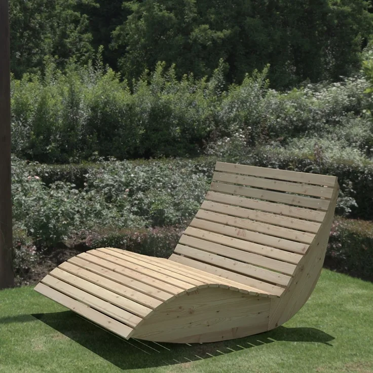 Gartenliege "Schaukel-Sannerl" (Lärche) Breite 80cm Schaukelliege Relaxliege