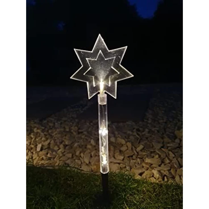 FHS LED-Lichterkette 35077 LED Leuchtstäbe 5er warmweiß Stern – Bild 3