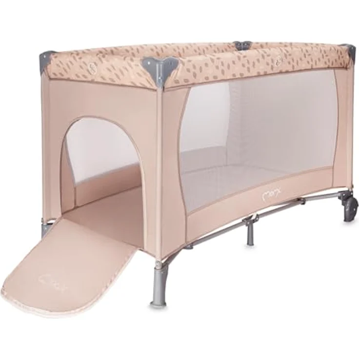Momi BELOVE Reisebett für Kinder bis 15 kg Körpergewicht, B65 x L125 x H78 cm (faltbar 21 x 23 x 80 cm), Kinderreisebett mit Matratze, 2 Rädern, Transporttasche – Bild 18