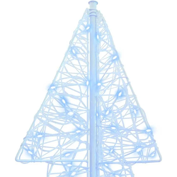vidaXL Weihnachtsbaum Kaltweiß 150 cm Acryl 160 LEDs 42019207 – Bild 6