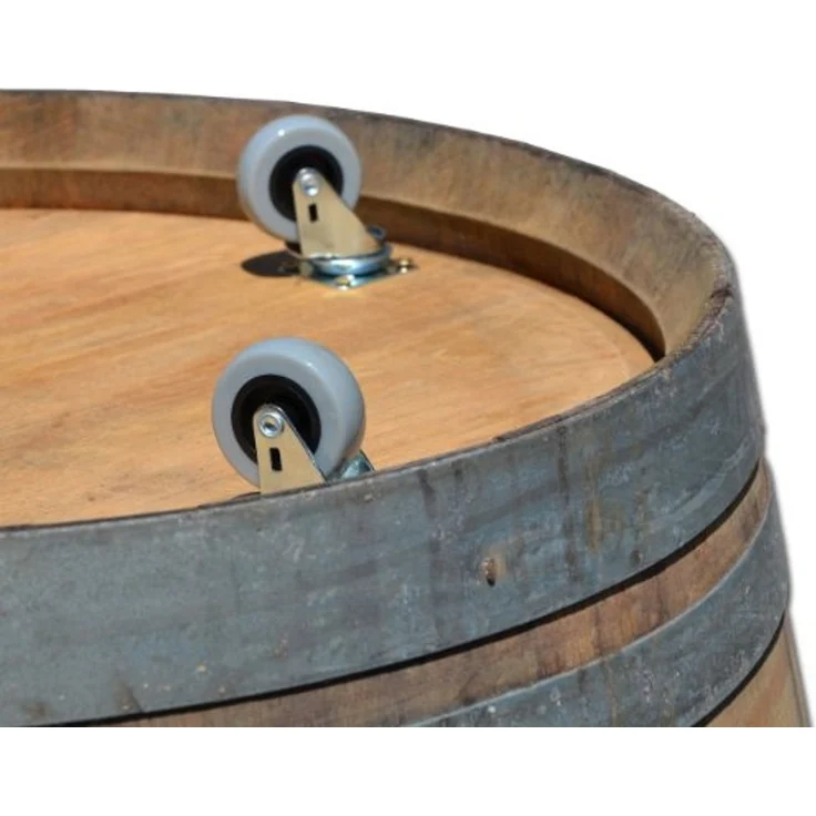 Temesso Pflanzkübel D 70cm - Halbiertes Weinfass als Miniteich - D70cm H40 100L Inhalt – Bild 7