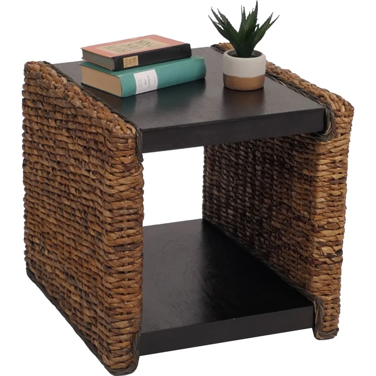 Beistelltisch Nachttisch Sitzhocker Lucca Rattan ~ Bananengeflecht – Bild 1