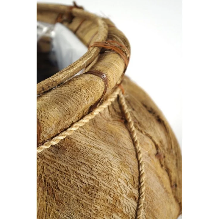 Kobolo Blumentopf Übertopf Pflanzschale - Kokos - Braun - 2er Set – Bild 2