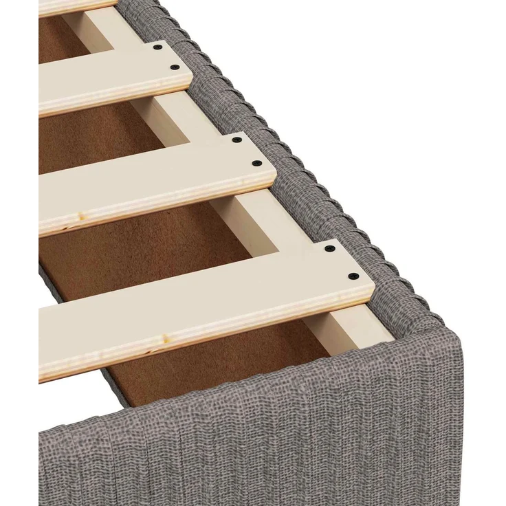 vidaXL Boxspringbett mit Matratze Taupe 140 x 190 cm Stoff 3451465 – Bild 10