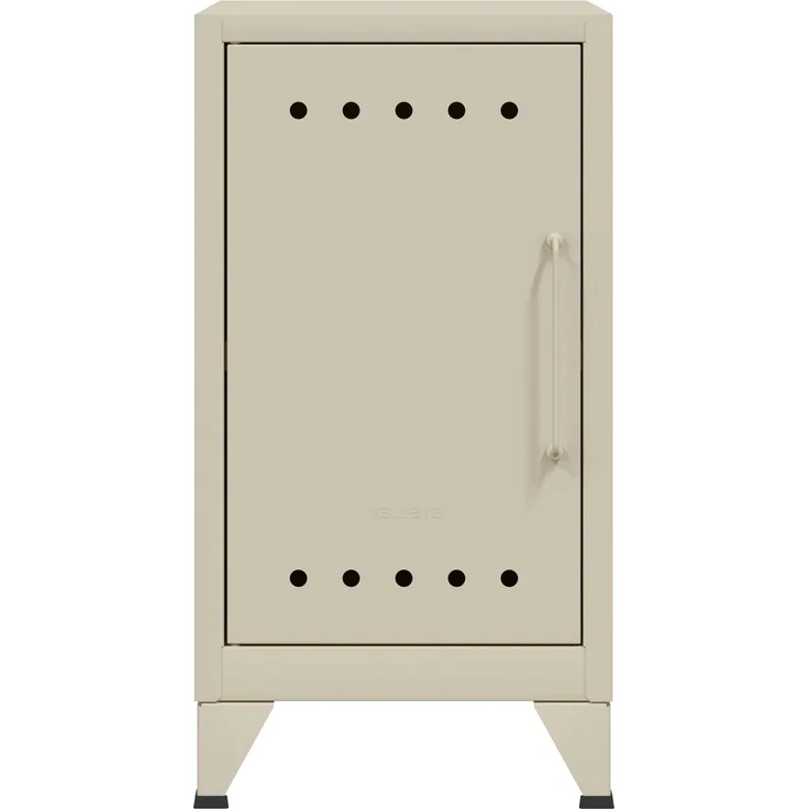 Bisley Fern Mini Ablageschrank aus Metall | Beistellschrank im Retro-Instustrial Design in lichtgrau, FERMINLH-645