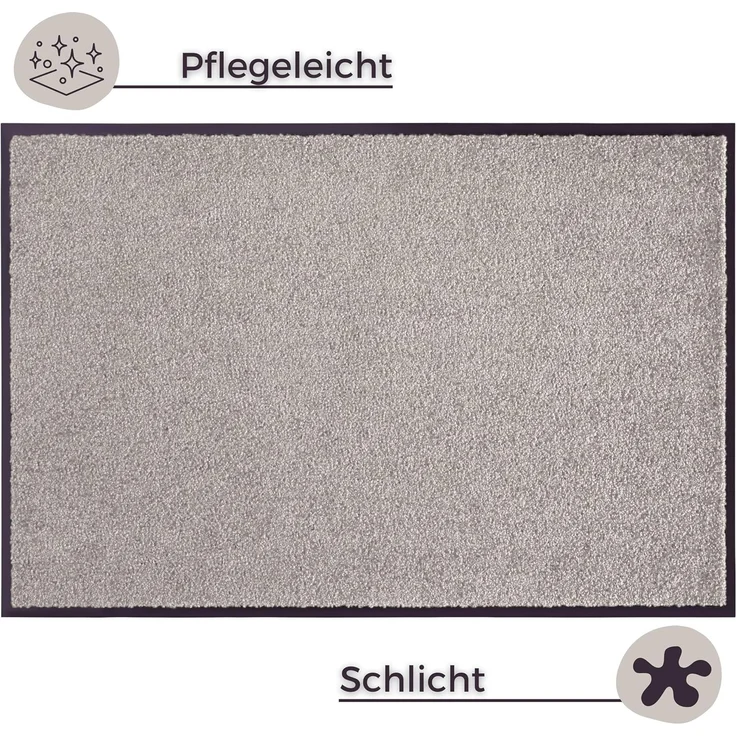 Waschbare Fußmatte Wash & Clean - taupe - 40x60x0,7cm – Bild 2