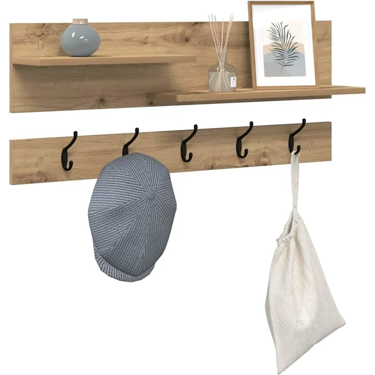 vidaXL Wandmontierter nachttisch Artisan-Eiche 90 x 15 x 36 cm 874426 – Bild 3