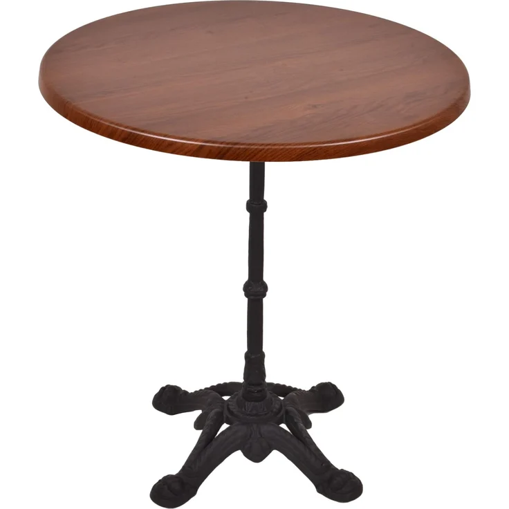 Bistrotisch KOLLIN Ø70cm Rund Dunkelbraun Holz | Cafétisch Bartisch Gartentisch Outdoor-Esstisch – Bild 1