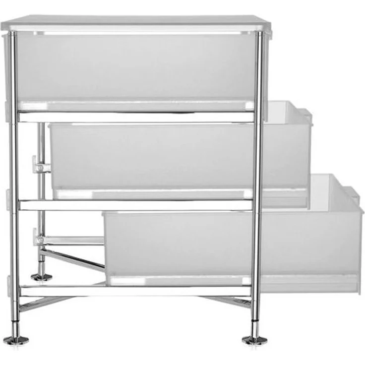 Kartell Mobil Aufbewahrungsschrank Stahl/Verchromt – Bild 2