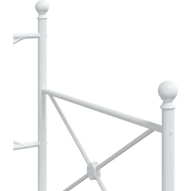 vidaXL Tagesbett Ausziehbar ohne Matratze Weiß 90x200 cm Stahl 4104689 – Bild 9