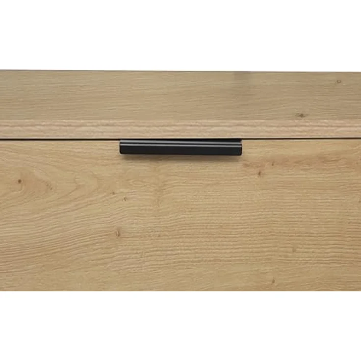 trendteam smart living - Jody - Garderobenständer mit 2 praktischen Schubladen - Eiche/Schwarz - Kompakter Kleiderständer - (BxHxT) 85 x 190 x 47 cm - Freistehende Garderobe mit Metallgestell – Bild 6