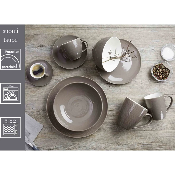 Ritzenhoff & Breker Suomi Dessertteller ø 20 cm braun 6er Set – Bild 2