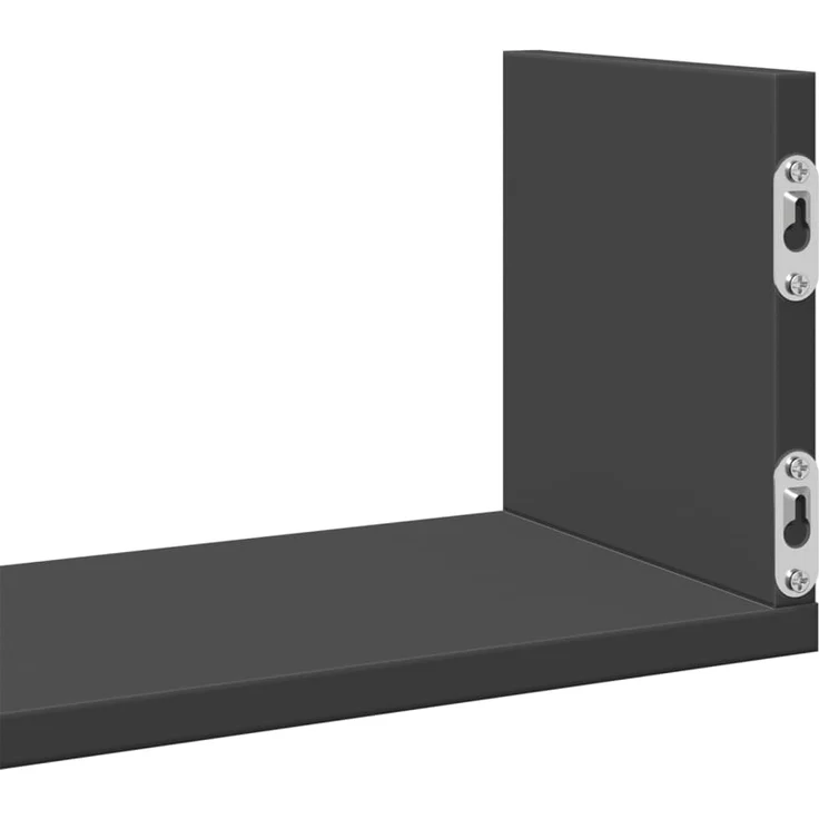 vidaXL Wandregale 3 Stk. Schwarz 58x18x18 cm Holzwerkstoff 853282 – Bild 7