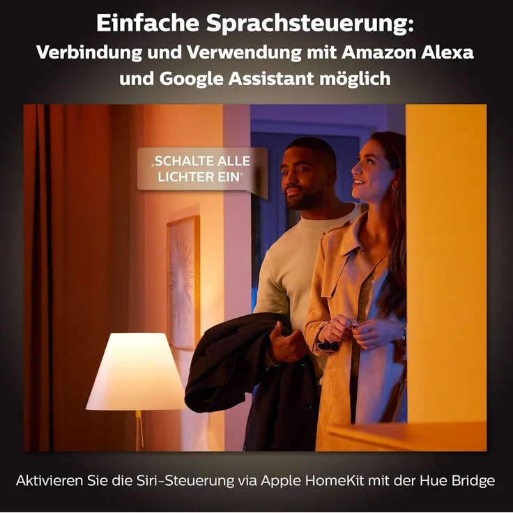 Philips Hue White & Color Ambiance Lightstrip Plus Basis-Set V4 (2m + 1m), dimmbarer LED Streifen für das Hue Lichtsystem mit 16 Mio. Farben, smarte Lichtsteuerung über Sprache oder App – Bild 9