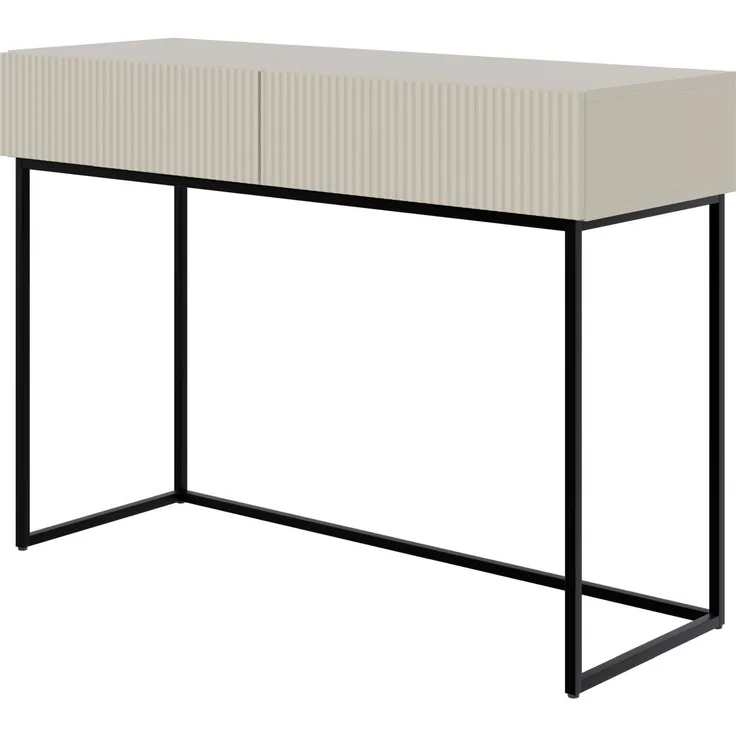 Selsey 'Veldio' Schminktisch mit 2 Schubladen, greige, ca. 79 x 110 x 40 cm