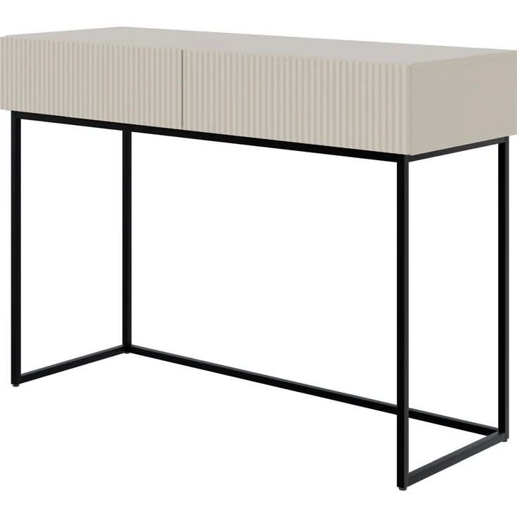 Selsey 'Veldio' Schminktisch mit 2 Schubladen, greige, ca. 79 x 110 x 40 cm