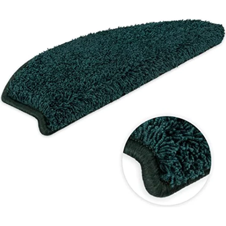 Metzker® Stufenmatte Shaggy Stufenmatten Emphoria Halbrund moosgrün 15 Stück, Halbrund, Höhe: 15 mm, 15 Stück im Set - Moosgrün – Bild 6