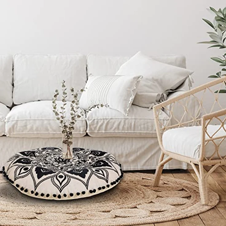 Marrakesch Orient & Mediterran Interior Pouf Orientalische Bodenkissen, Sitzkissen Nael, Hocker, Yogakissen, Handarbeit – Bild 7
