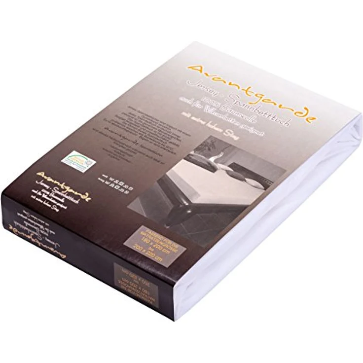 AVANTGARDE Premium SPANNBETTLAKEN - 140x200-160x220-40cm Steg - auch für Boxspringbett & Wasserbett - Spannbetttuch, sehr Gute ca. 170g/m² - Bettlaken 100% Jersey Baumwolle, ÖKO-TEX (16 Schwarz) – Bild 7