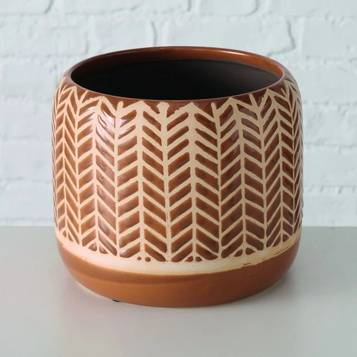 Übertopf LITA DH 19x15 cm braun Blumentopf Blumenkübel Pflanzenkübel – Bild 5