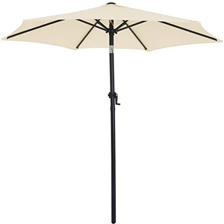 Kingsleeve Sonnenschirm | neigbar | Polyester beige, Ø 200 cm