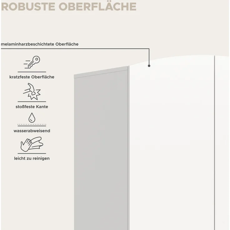 Stella Kleiderschrank 2-türig in weiß – Bild 7