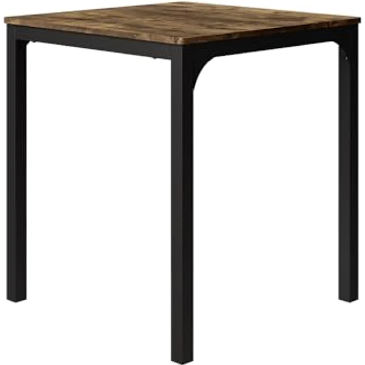 Esstisch Fyrk Schwarz/Eiche rustikal 70 x 70 cm Vicco – Bild 2